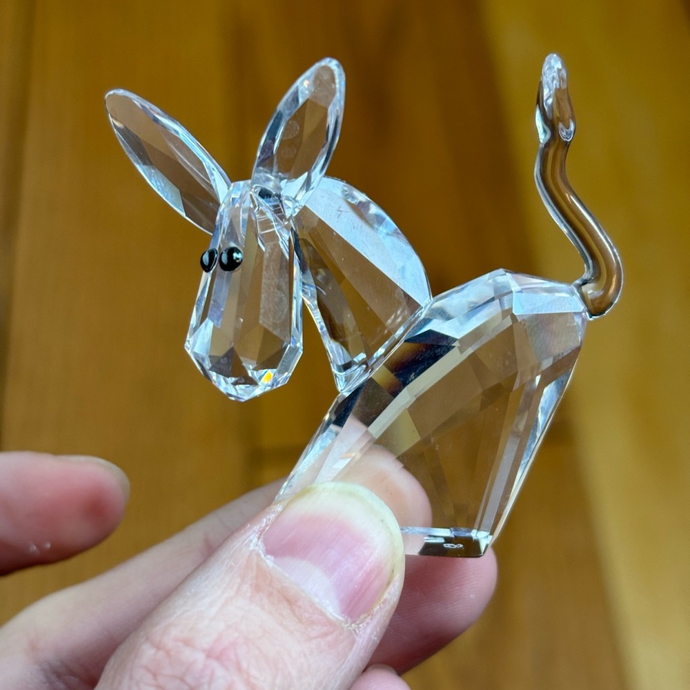 Retired Swarovski Crystal Donkey Figurine
